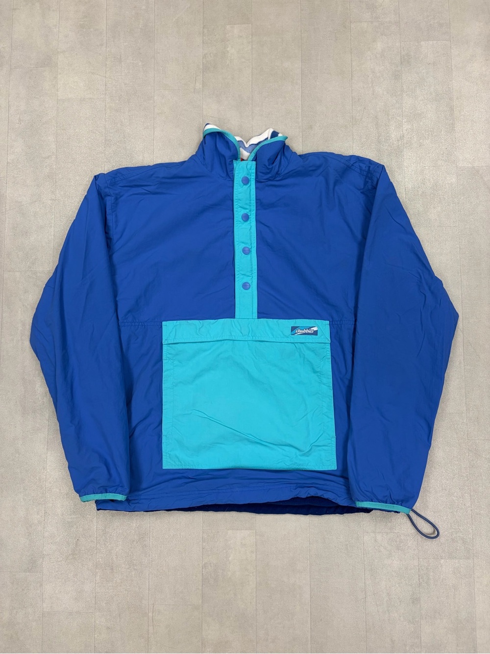 Chubbies Reversible Blue Teal Pullover Anorak - Men
